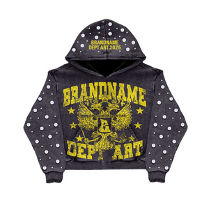 Ventes en gros de sweats à capuche surdimensionnés personnalisés avec broderie appliquée, impression numérique, pour hommes et femmes, mode d'hiver, en vrac - Product Image 2