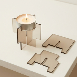 Modern Acrylic <b>Tealight</b> <b>Holder</b> Vertical Desktop Display Home Decor Stand Pre-Assembled - Product Image 1