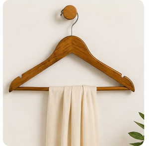 Perchas de Madera Sólida de Lujo con Logotipo Personalizado y Gancho Giratorio para Abrigos y Trajes, para Exhibición en Boutiques y Tiendas Minoristas de Alta Gama - Product Image 4