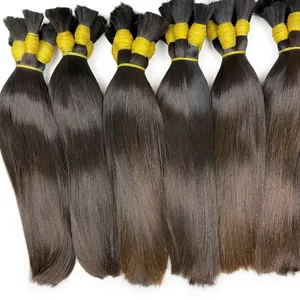 Extensiones de Cabello Humano Virgen Liso y Largo, Color Negro Natural, Doble Trama, Cabello Remy Vietnamita, Estilo 1 - Product Image 1
