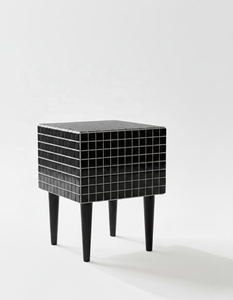 Table d'appoint contemporaine en carrelage avec pieds en fer pour salon, patio, hôtels, restaurants et villas - Product Image 5