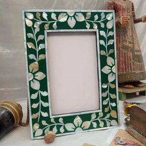 Photo <b>Frame</b> Floral Handmade MDF Resin <b>Frame</b> Mother Of Pearl <b>Picture</b> <b>Frame</b> at factory wholesale Price - Product Image 1