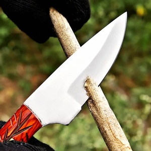 Nouveau design 2026 Couteau de chasse, de survie et de camping à lame fixe de 4 pouces en acier au carbone, fait main sur mesure, pointe tombante, manche en bois de Padauk rouge, OEM - Product Image 4