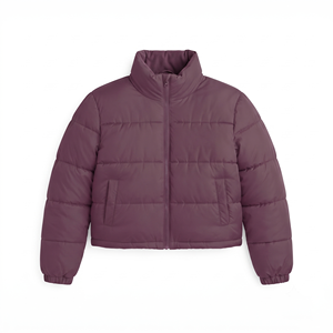 New Winter Custom Women Long Sleeve Solid Color Puffer <b>Coats</b> Jacket Plus Size Casual Warm Women's Bubble Jackets - Product Image 1