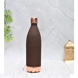 Botella de Agua Bohemia de Cobre con Tapa de Cobre con Diseño Floral Colorido, Portátil para Bebidas al Aire Libre - Product Image 6