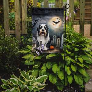 Multicolor Bearded Collie Spooky Halloween Garden Flag Buzón Decorativo Yard Banner para Patio Artwork Flower Yard Lawn Sign - Product Image 2