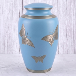 Urna Funeraria de Latón Rosa para Adultos con Superficie Mate y Diseño de Mariposa para Guardar Cenizas Humanas, Urna Conmemorativa Funeraria - Product Image 4