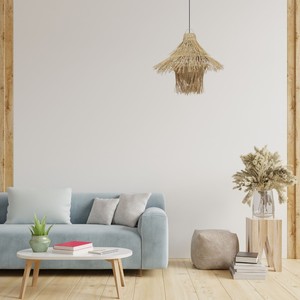 Lámpara Colgante de Techo de Bambú y Ratán Tejida, de Última Tendencia, para Decoración de Cafeterías y Restaurantes - Product Image 5