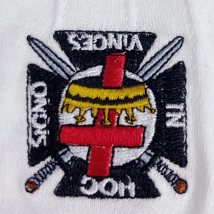 Gants en coton blancs maçonniques avec motif croix et épée brodés, longueur poignet, respirants, pour usage quotidien professionnel et extérieur, style uni - Product Image 6