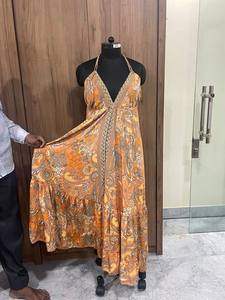 Vestido Casual Bohemio Floral de Rayón con Corte A para Mujer, Estilo Y2K, Cintura Natural, Tejido Ecológico, Diseño Personalizado OEM - Product Image 2