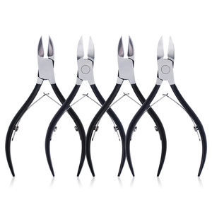 Pince à cuticules noire mate en acier inoxydable, coupe-ongles, ciseaux, outil de manucure pour éliminer les peaux mortes - Product Image 5