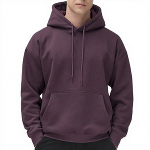 Sweat à capuche surdimensionné pour homme en coton 100% 360 GSM, broderie personnalisée, streetwear - Product Image 5