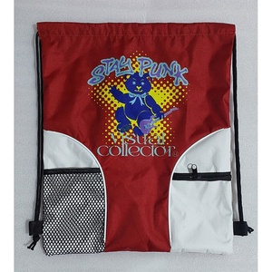 Round Bottom Canvas Drawstring Gym Bags with Custom Printing Custom Colors Unisex Dot Pattern - Product Image 1