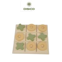 Jeu de Tic Tac Toe éducatif en contreplaqué de pin américain durable et décontracté pour enfants de 5 à 7 ans, idéal pour les zones de jeux
