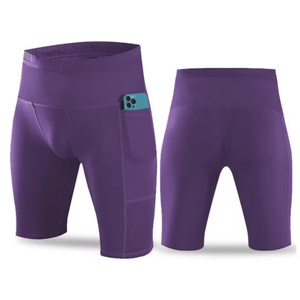 Shorts de sport personnalisés pour hommes, imprimés, à compression élastique, avec poche latérale, pour l'entraînement, le jogging et la course à pied - Product Image 6