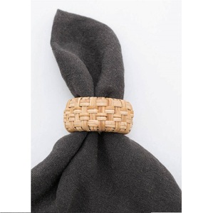 Anillo para Servilletas de Bambú Tejido a Mano, Diseño Moderno, Duradero, Ecológico, Vajilla para Bodas y Hoteles, Venta al Por Mayor - Product Image 3