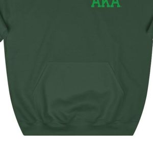   เสื้อฮู้ดดี้สีเขียวป่าพิมพ์ลาย Green Crest ผ้าฟลีซแบบสวมหัว ยูนิเซ็กซ์ เสื้อผ้าชมรมกรีก รับผลิตแบบ OEM ODM - Product Image 6