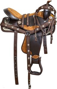 Selles Western en cuir pour chevaux, équipement d'équitation, selles de barrel racing, selles de plaisir, selles de trail, produits d'équitation anglaise, tapis d'équitation, selles. - Product Image 4
