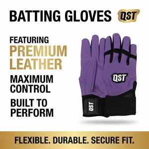 Gants de frappeur de baseball en cuir personnalisés, avec paume antidérapante, équipement d'entraînement pour adultes et jeunes, vente en gros - Product Image 2