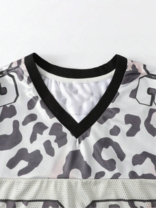 Custom Men's American Football & Rugby Jersey <b>Mesh</b> Sublimation Breathable Short Sleeve Practice Uniform - Product Image 4