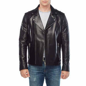 Meilleure Vente : Blouson de Moto en Cuir Noir pour Homme – Coupe Slim, Dernier Style, Vêtement Tendance Streetwear – Prix de Gros - Product Image 3
