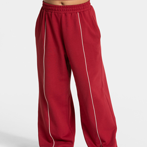Pantalones Deportivos Personalizados de Primera Calidad, Ajustados, de Cintura Alta, con Tela Elástica de Algodón y Poliéster para Mujer - Product Image 1