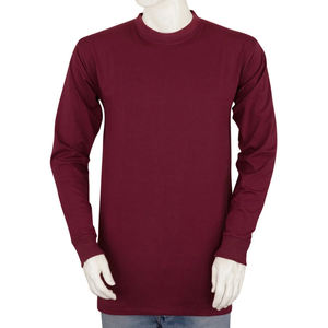 Camiseta de Manga Larga con Logotipo Personalizado de Alta Calidad, 100% Algodón, Secado Rápido, Transpirable, Cuello Redondo, Color Sólido, Informal, para Hombre - Product Image 4