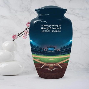 Baseball Urn for <strong>Dad</strong> | Unique Adult Male Urns | Eco-Friendly Customizable Design | 220 Cubic Inch Capacity Small <strong>Keepsake</strong> for - Product Image 3