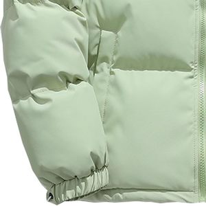 Veste matelassée de luxe pour homme, coupe-vent d'hiver en tissu durable, col montant, logo frontal, poches zippées sécurisées - Product Image 4