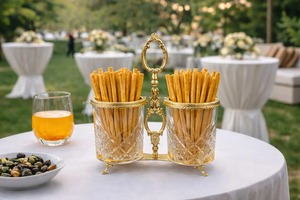 Porte-couverts de luxe en or et verre, idéal pour une organisation élégante des couverts, support pour cuillères et fourchettes, décoration de cuisine et idéal pour offrir. - Product Image 5