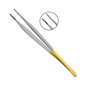 Volgo Care Intl. al por Mayor Pinzas Adson de Acero Inoxidable de Alta Calidad, 12 cm, Punta Serrada, Juego de Instrumentos Manuales con Certificación CE - Product Image 1