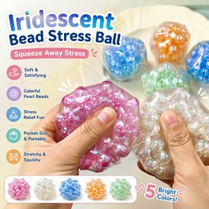 Al por mayor: Llavero de juguete antiestrés con cuentas iridiscentes y cadena de cuentas blandas, con bolsa con cremallera, regalo de relajación para viajes - Product Image 4