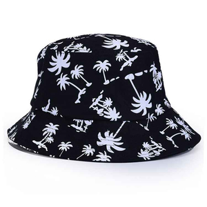 Wholesale Wide Brim Summer Bucket Hats Custom Logo Rooster Tree Printed Embroidery <b>Large</b> Size Fisherman <b>Cap</b> Outdoor and Fishing - Product Image 1