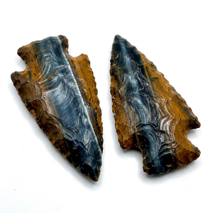 Puntas de flecha de piedra natural de ojo de tigre azul, puntas de flecha de cristal curativas, puntas de flecha de jaspe elegante, gemas al por mayor, cristal - Product Image 5