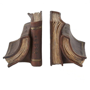 Encantadores sujetalibros con acabado en bronce de niño y niña leyendo un libro, que añaden un toque dulce a cualquier habitación infantil; disponibles a precios de mayorista. - Product Image 6