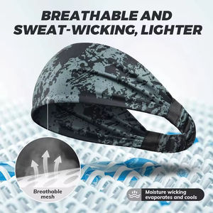 Women's Non-Slip Breathable Spandex Sport <b>Headband</b> 4.5cm Wide Thin <b>Elastic</b> for Running Exercise All Seasons Environmentally - Product Image 5