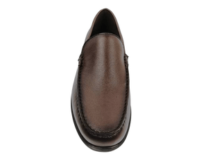 Mocasines de Cuero Marrón para Hombre, Punta Redonda, Sin Cordones, Zapatos de Oficina y Carrera, Suela de Goma Acolchada - Product Image 2