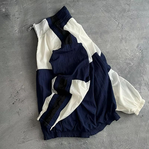 เสื้อแจ็คเก็ตกันลมมีฮู้ดสำหรับผู้ชาย สีน้ำเงินล้วน ปิดด้วยซิป เสื้อแจ็คเก็ตน้ำหนักเบาสำหรับกิจกรรมกลางแจ้งในฤดูใบไม้ผลิ - Product Image 6