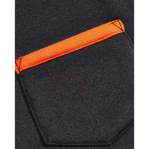 Men's Black <b>Orange</b> Quarter Zip <b>Fleece</b> Sweatshirt Raglan Sleeve Stand Collar Pocket Casual Regular Fit Autumn 100% Polyester - Product Image 4