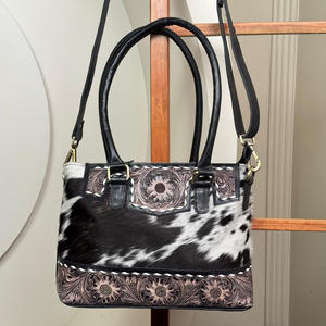 Customized Luxury Hand Tooled Leather Tote <b>Bags</b> <b>for</b> <b>Women</b> Genuine Leather Concealed Carry Shoulder <b>Bag</b> Cowhide Crossbody Handbag - Product Image 4