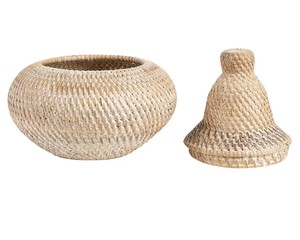 Handmade Oval Natural Rattan Bins Tea <b>Storage</b> Box Handle Eco-friendly Vintage Flexible Design Organizer <b>Storage</b> Baskets Home - Product Image 4