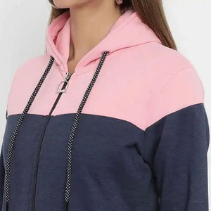 Ensemble de survêtement à capuche court pour femme, manches longues, couleur unie, cordon de serrage, tenue décontractée, hiver, 100% coton, polaire respirant - Product Image 6