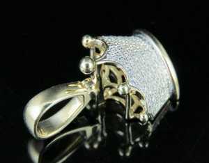 <b>King</b> <b>Crown</b> Charm Pendant 925 Silver Rhodium/Gold Plated Moissanite Luxury Iced Out Hip Hop Jewelry For Unisex - Product Image 3