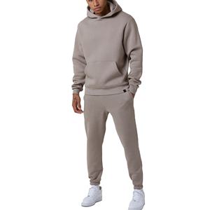 2024 Late Year Custom Men's Solid 100% Cotton Winter Hooded Jogging Track Suits 2 piezas Casual High Quality Bordado Sweat - Product Image 1