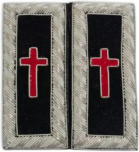 Meilleures épaulettes maçonniques 2026 Chevaliers Templiers Broderie en fil d'or Prix bas Bonne qualité Nouveau style Tissu de blazer personnalisable - Product Image 4