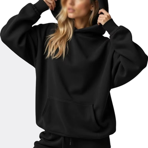 Sweat à capuche oversize personnalisé brodé pour femme, en molleton, coupe décontractée et ample, idéal pour l'automne et le printemps - Product Image 4