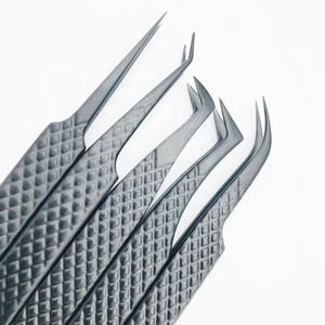 Ensemble de pincettes à cils noirs prix de gros pince à cils en acier inoxydable durable de qualité chirurgicale fond d'impression NOMEX - Product Image 6