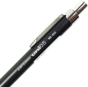 Lápiz Mecánico Profesional Mitsubishi Japan Uni M5-552 de 0.5 mm con Empuñadura Metálica Moleteada y Centro de Gravedad Bajo para Dibujo Técnico - Product Image 3