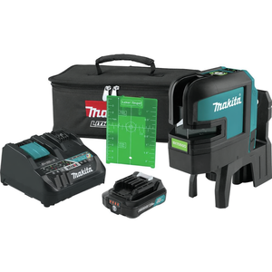 4-Point Green Beam <b>Laser</b> Cross Line <b>Level</b> Kit with 12V Lithium-Ion 2Ah Battery - Product Image 2