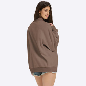 Sweat-shirt réversible en coton pour femme, col montant, coupe oversize, personnalisable avec logo – Meilleure vente - Product Image 6